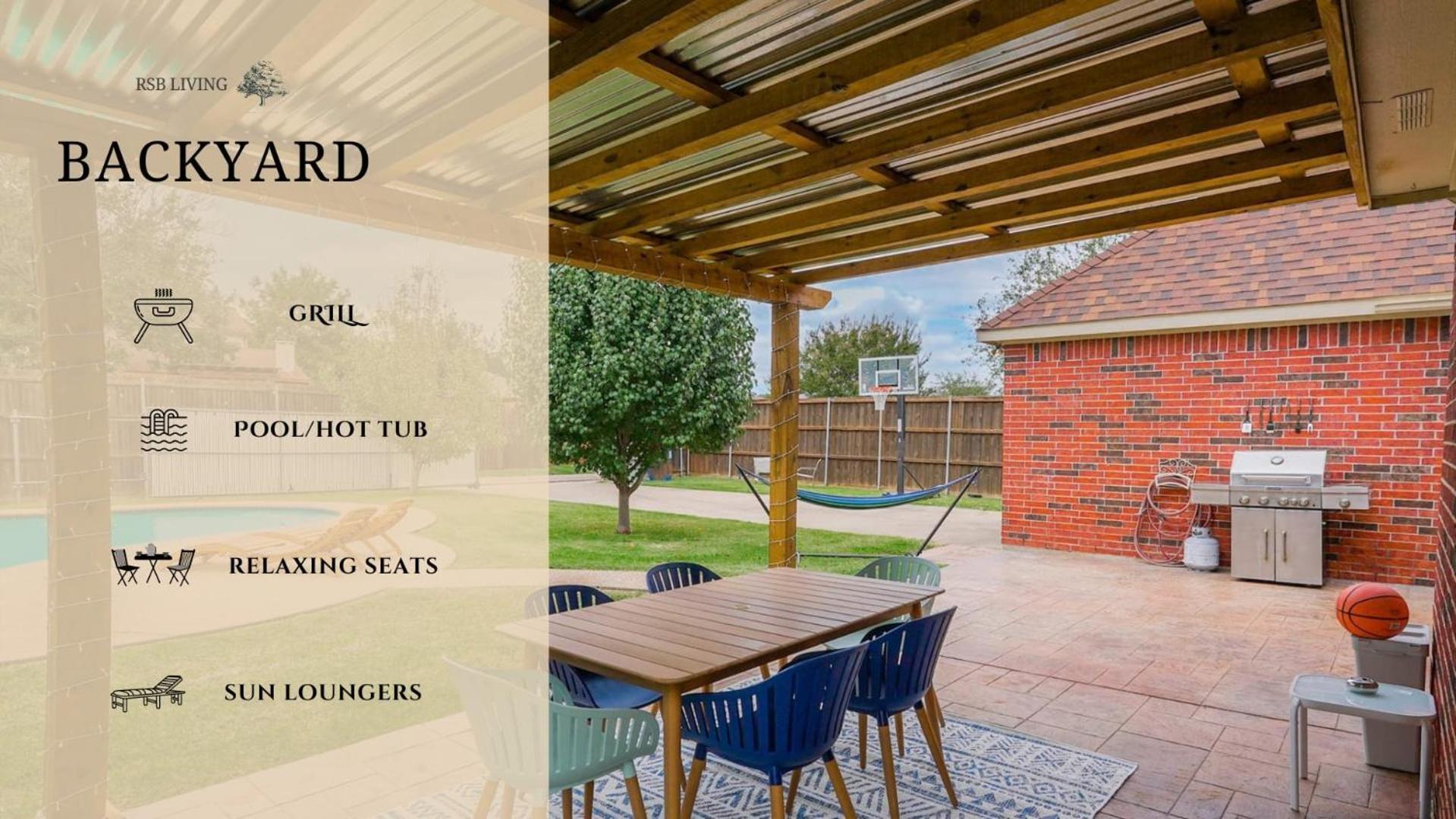 6Br 3,5Ba Home Pool, Hot Tub, Game Room -16 Guests Sachse Eksteriør bilde